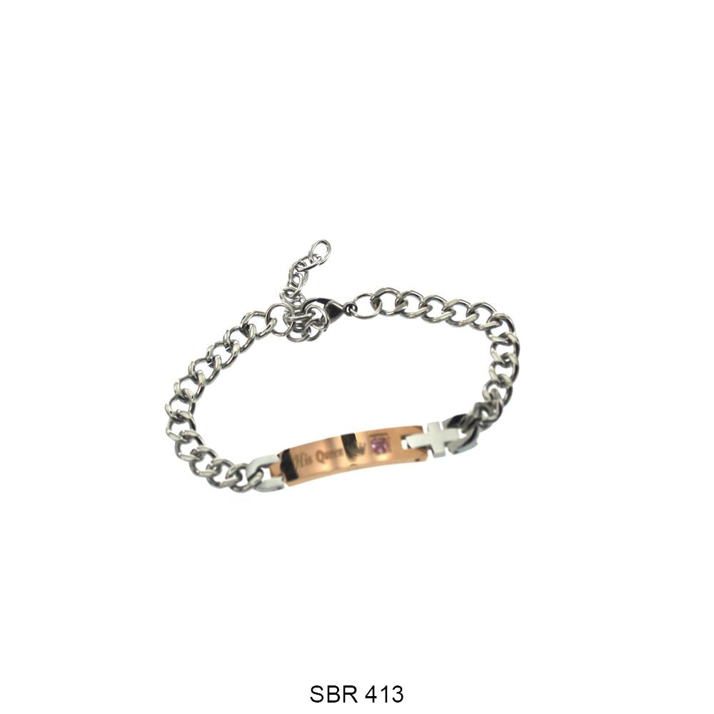 Stainless Steel ID Bracelet SBR 413