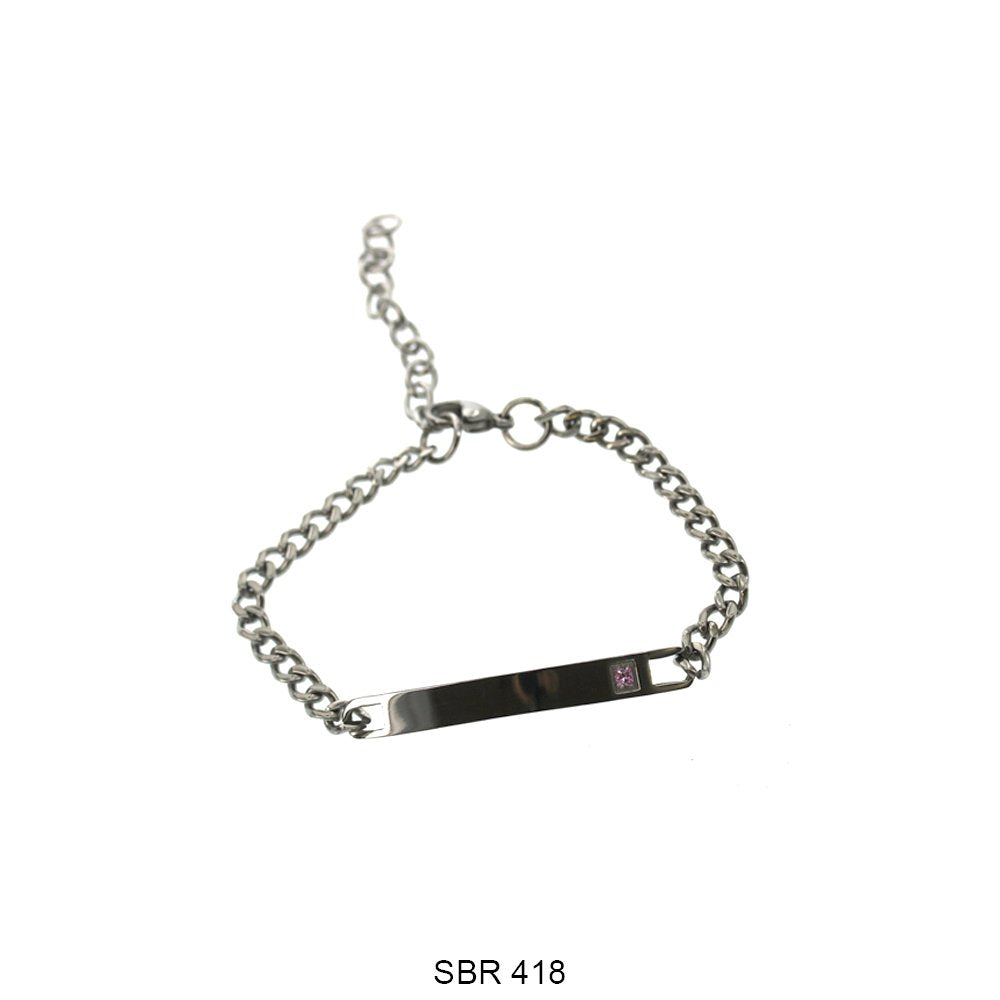 Stainless Steel ID Bracelet SBR 418