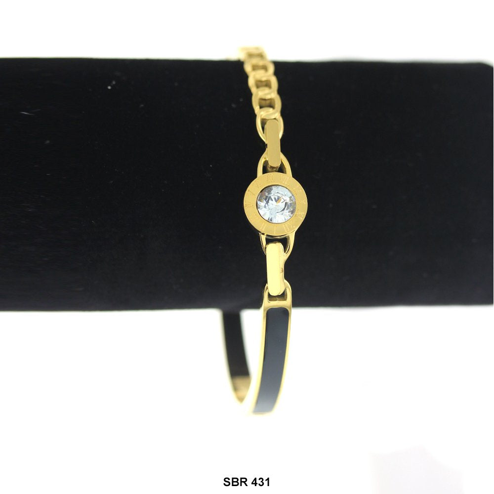 Stainless Steel Bangle Bracelet SBR 431