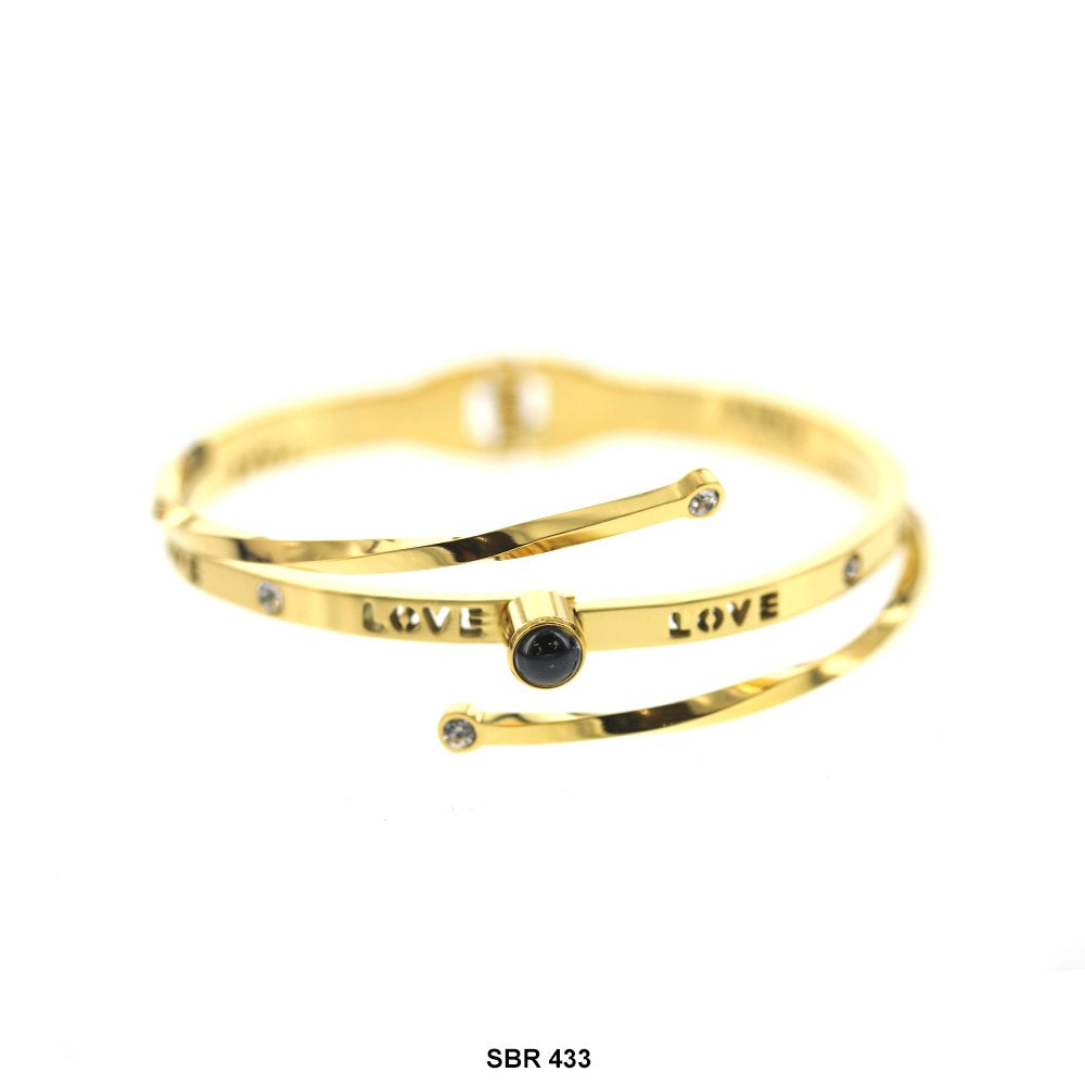 Stainless Steel Bangle Bracelet SBR 433