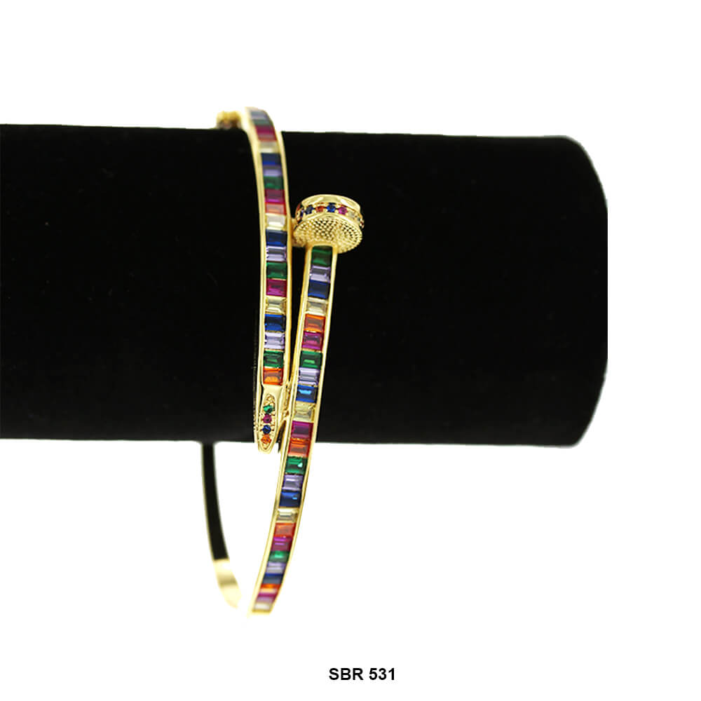 Brazalete tipo brazalete que se puede abrir con clavos SBR 531