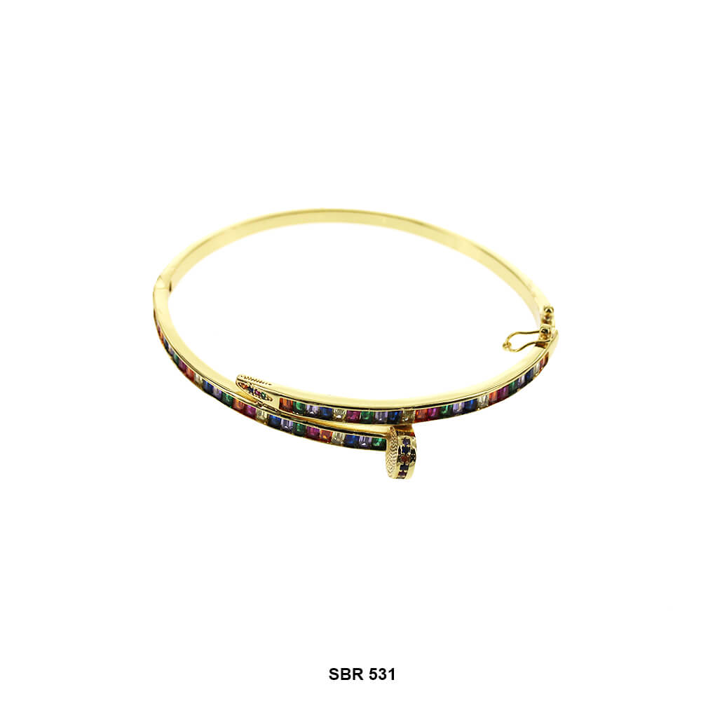 Brazalete tipo brazalete que se puede abrir con clavos SBR 531