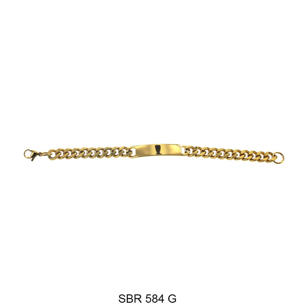 Stainless Steel ID Bracelet SBR 584 G