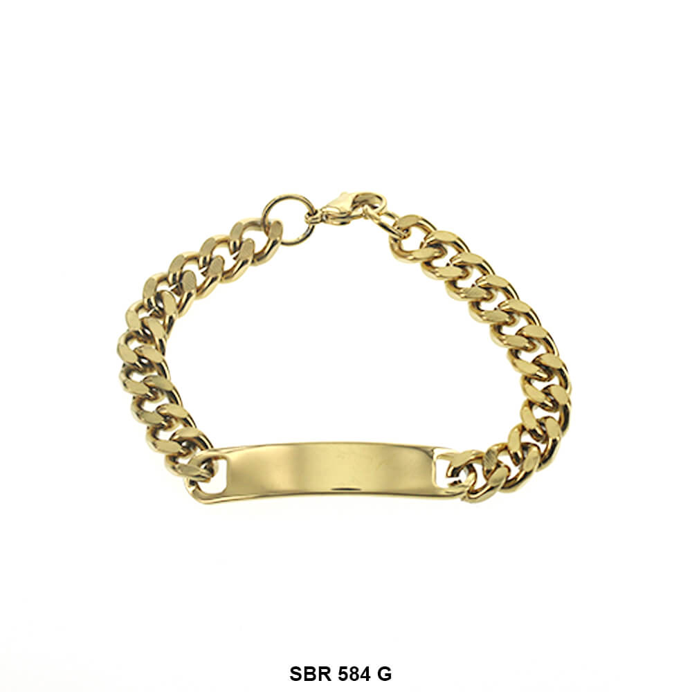 Stainless Steel ID Bracelet SBR 584 G