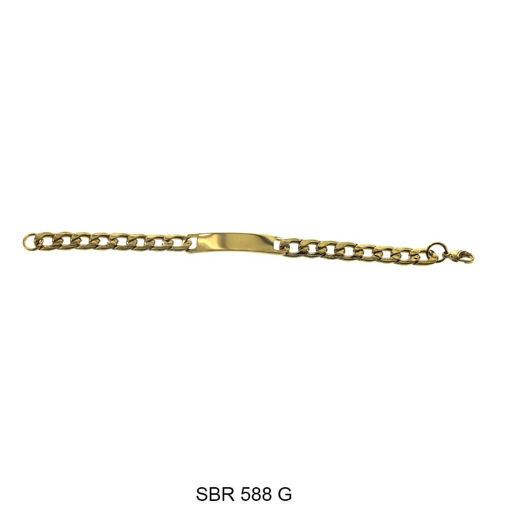 Stainless Steel ID Bracelet SBR 588 G