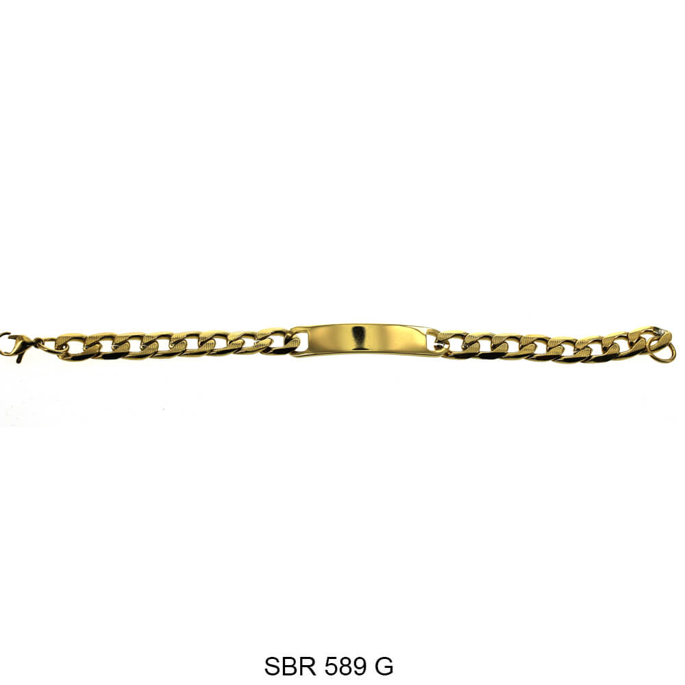 Pulsera de identificación de acero inoxidable SBR 589 G