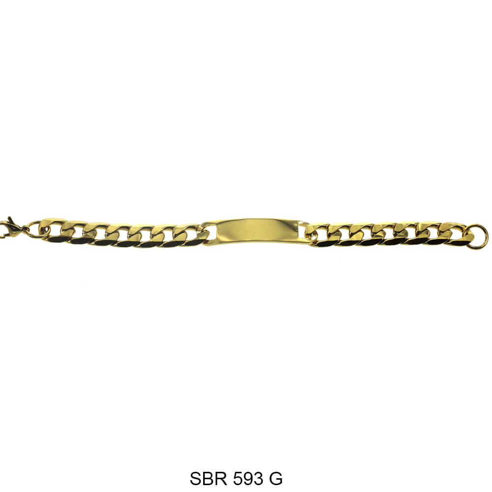 Stainless Steel ID Bracelet SBR 593 G