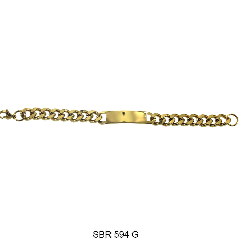 Stainless Steel ID Bracelet SBR 594 G