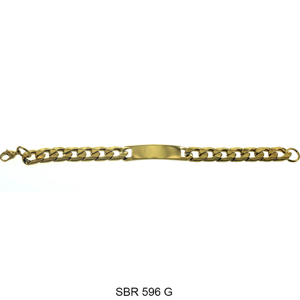 Pulsera de identificación de acero inoxidable SBR 596 G