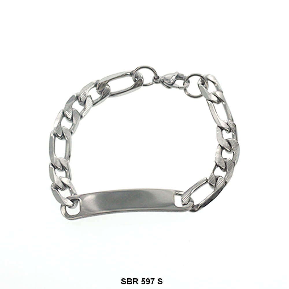 Stainless Steel ID Bracelet SBR 597 S