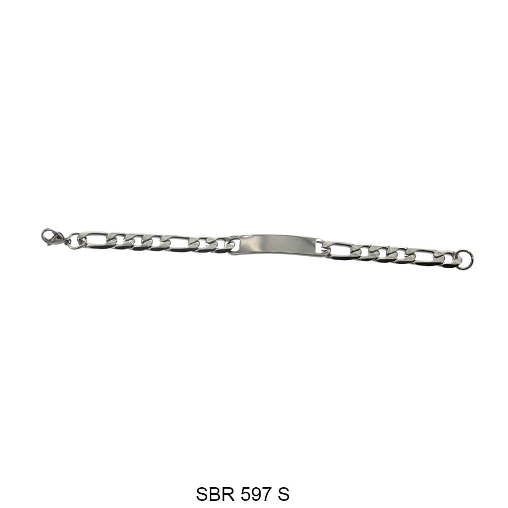 Stainless Steel ID Bracelet SBR 597 S