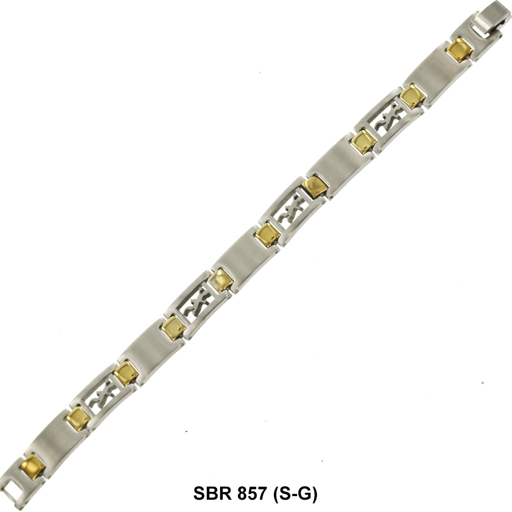 Stainless Steel Bracelet SBR 857 (S-G)