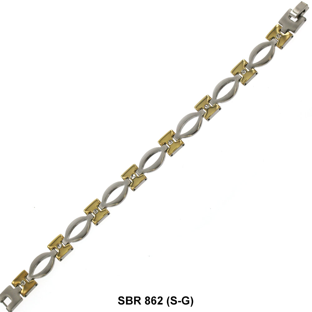 Stainless Steel Bracelet SBR 862 (S-G)