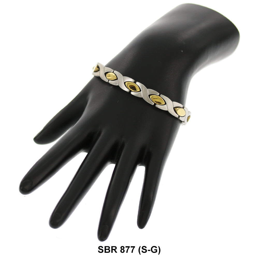 Stainless Steel Bracelet SBR 877 (S-G)
