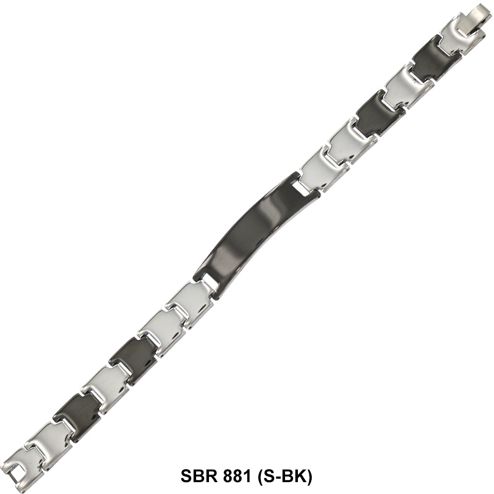Stainless Steel Bracelet SBR 881 (S-BK)