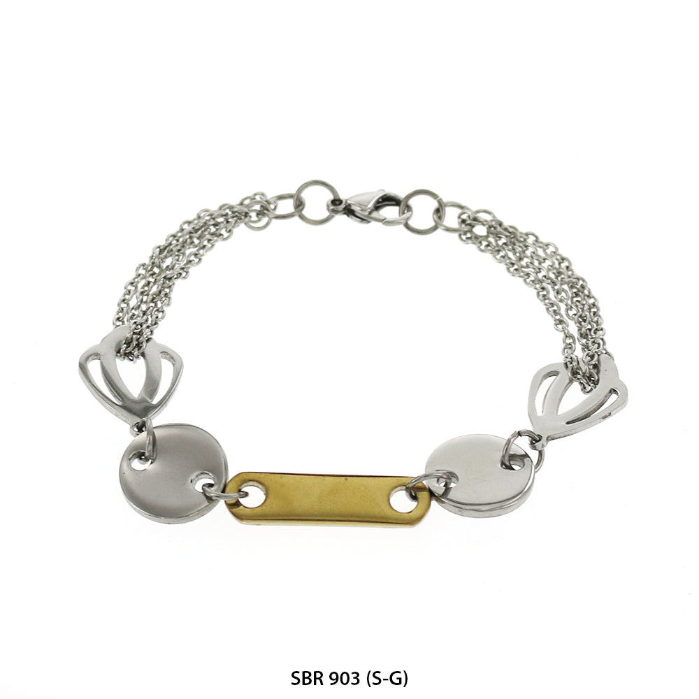 Stainless Steel Bracelet SBR 903 (S-G)