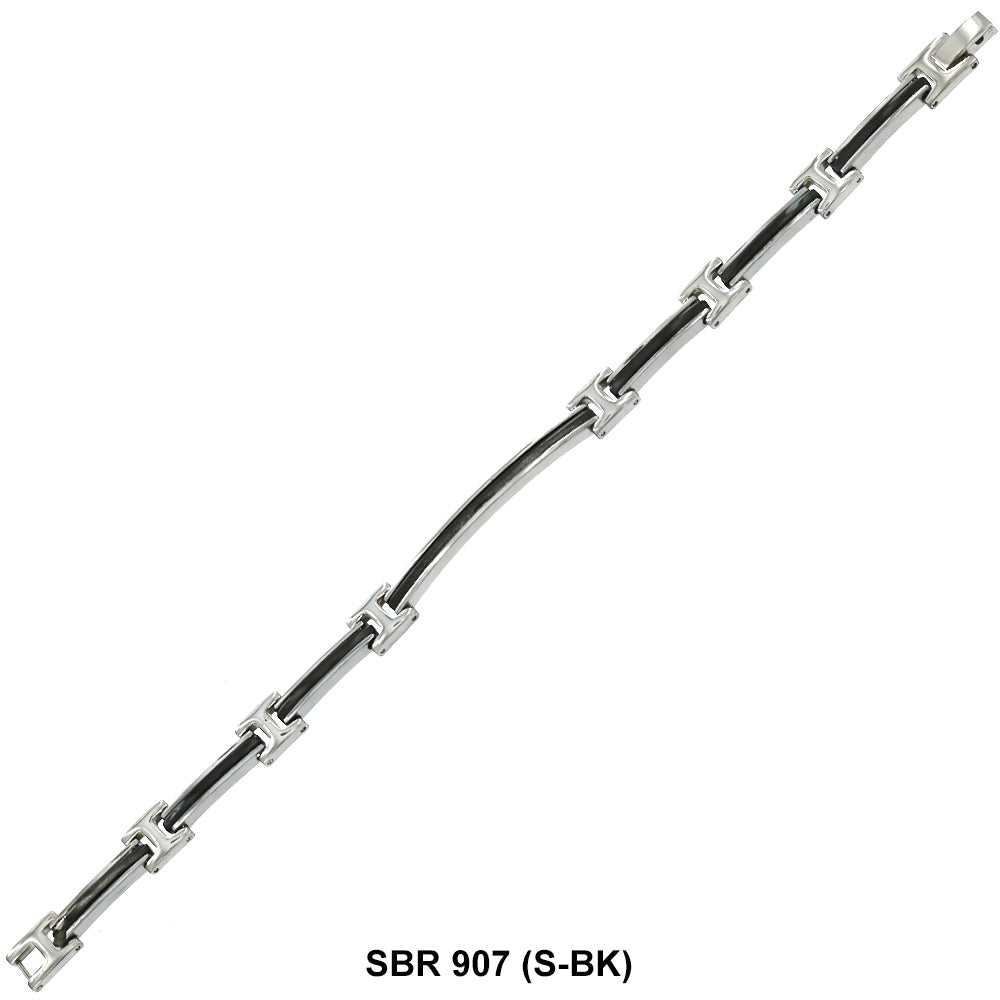 Stainless Steel Bracelet SBR 907 (S-BK)