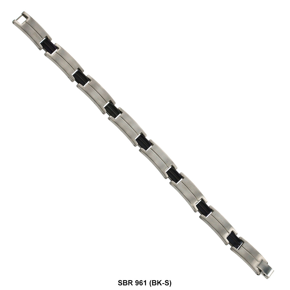 Stainless Steel Bracelet SBR 961 (BK-S)