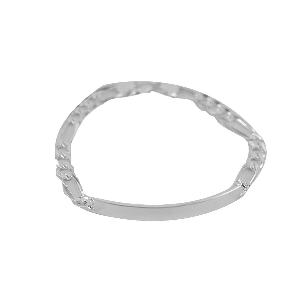 9.8 MM Figaro Bracelet Sterling Silver SSB ID F 150 8.5"