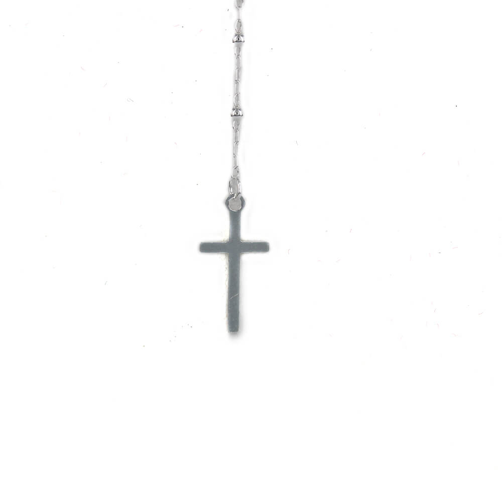 2 MM Plain Beads Sterling Silver Rosary SSR S 2