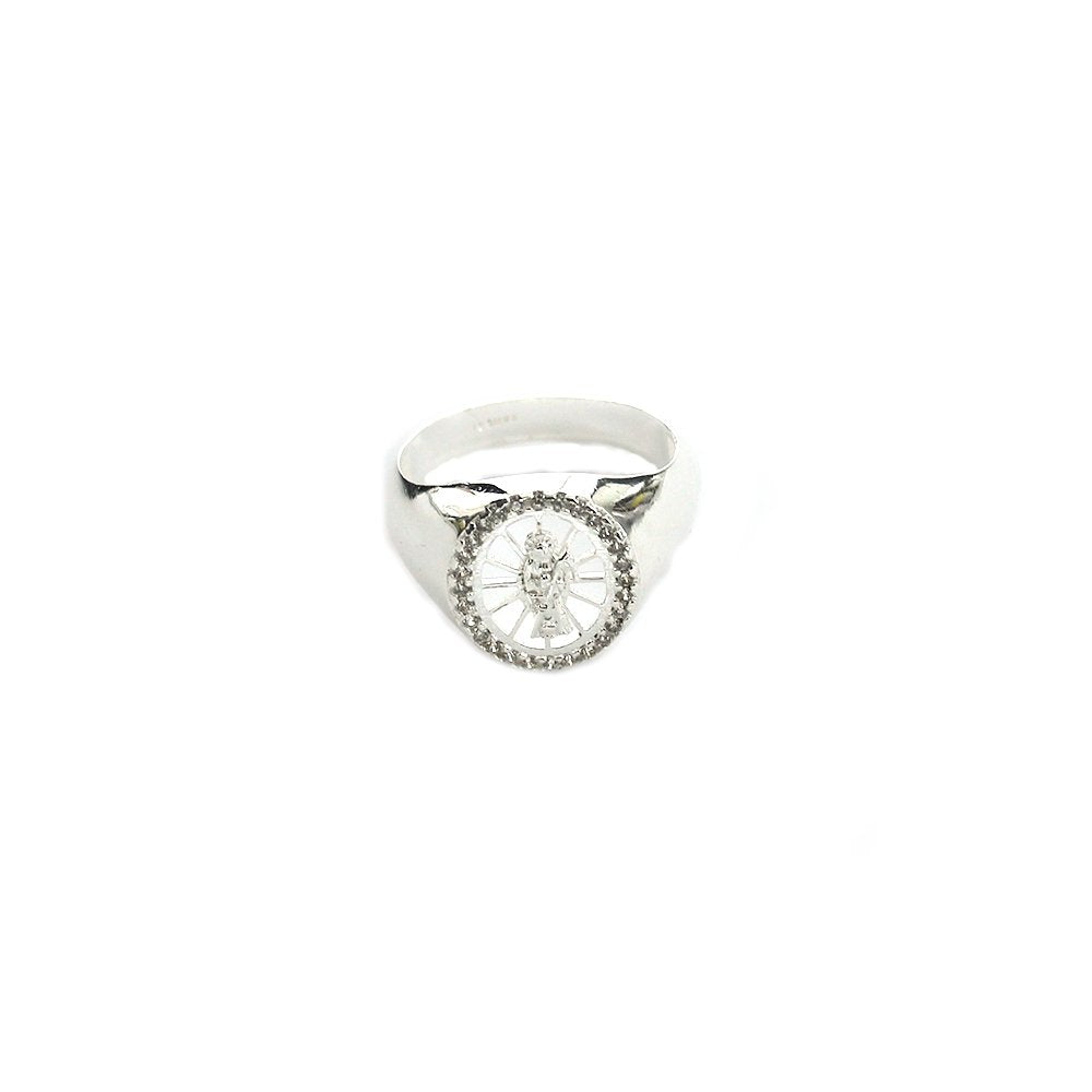 Santa Muerte Silver Ring SSRNG 1004 W