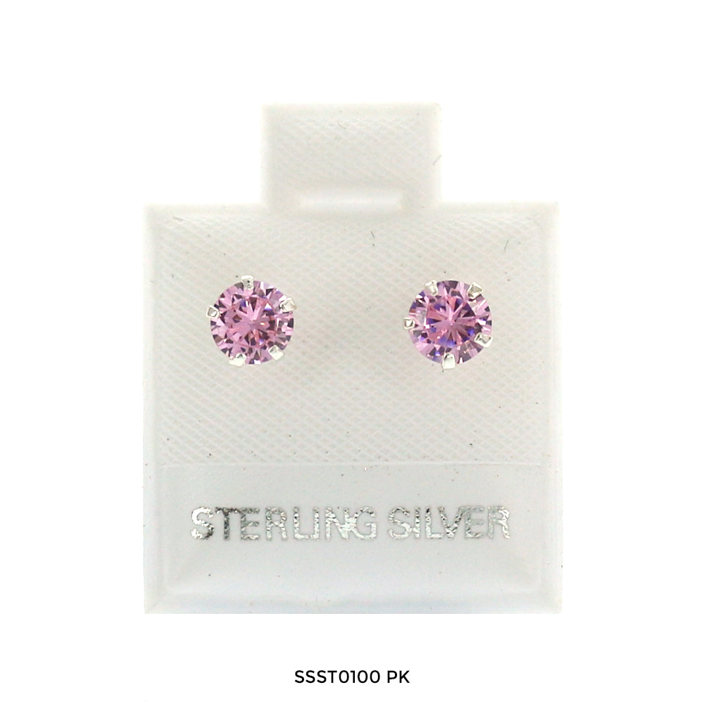 Pendientes Redondos De Plata De Ley 925 SSST0100 PK