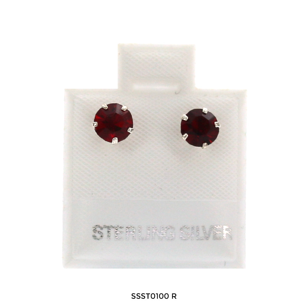 Pendientes Redondos De Plata De Ley 925 SSST0100 R