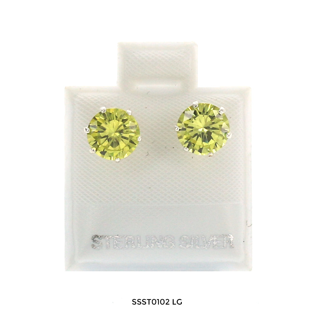 Pendientes Redondos De Plata De Ley 925 SSST0102 LG