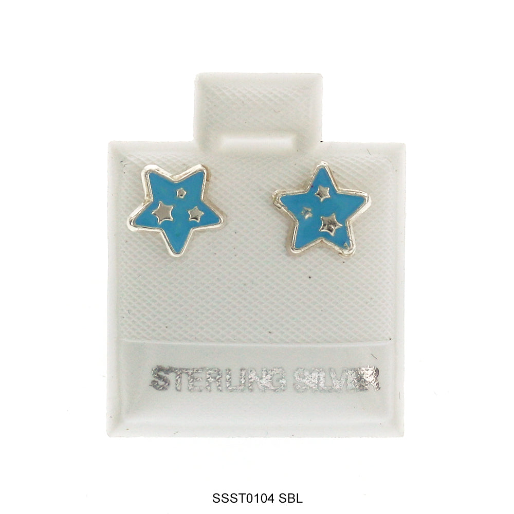 Pendientes Estrella Plata 925 SSST0104 SBL