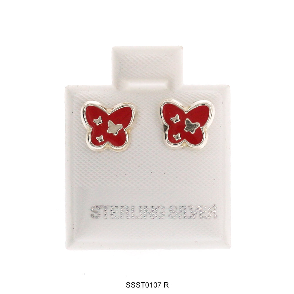 Butterfly 925 Sterling Silver Studs SSST0107 R