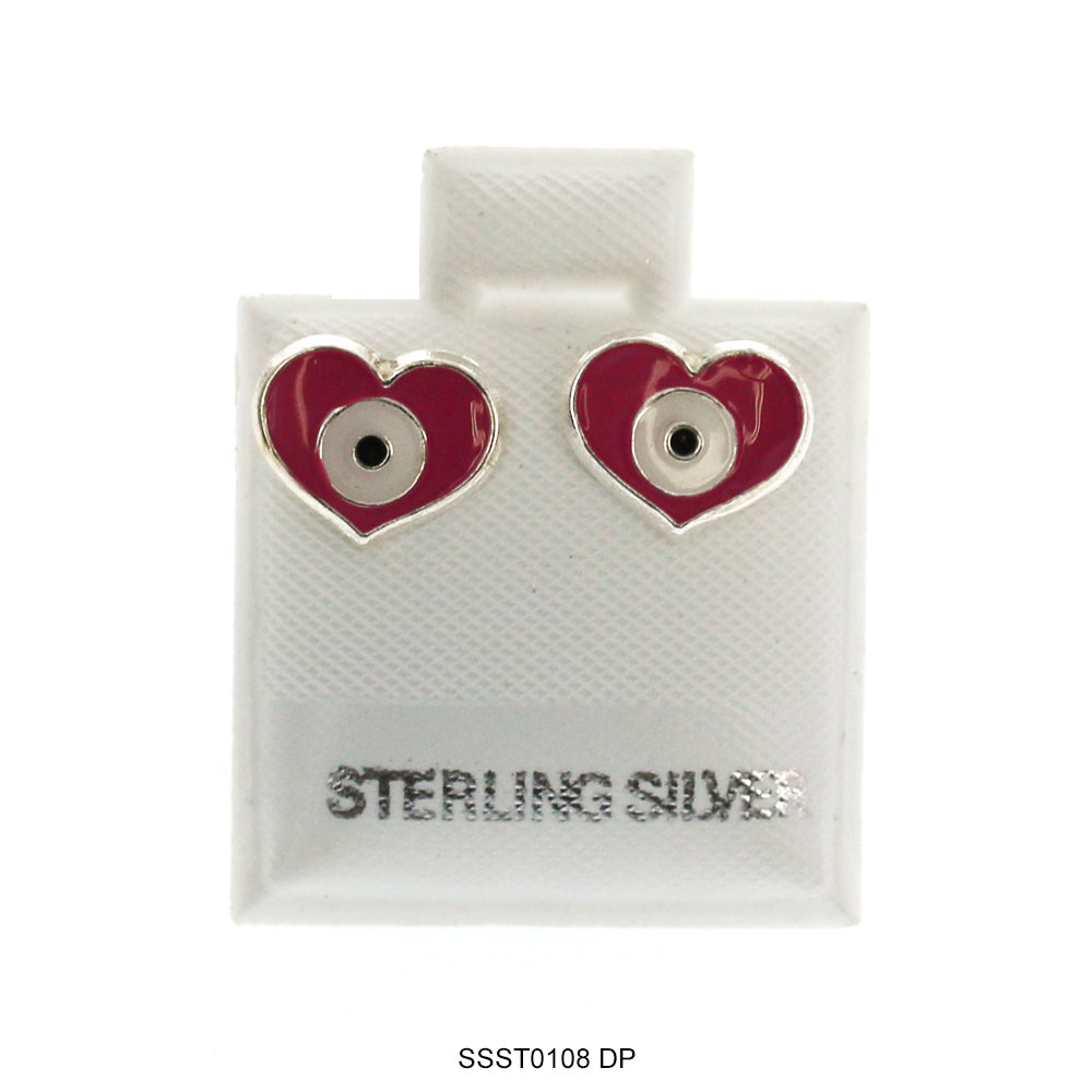 Heart 925 Sterling Silver Studs SSST0108 DP