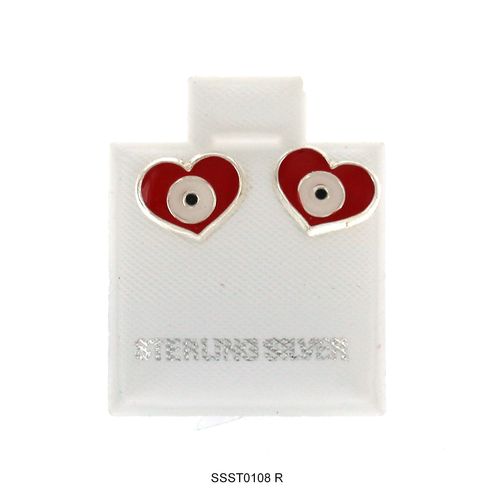 Heart 925 Sterling Silver Studs SSST0108 R