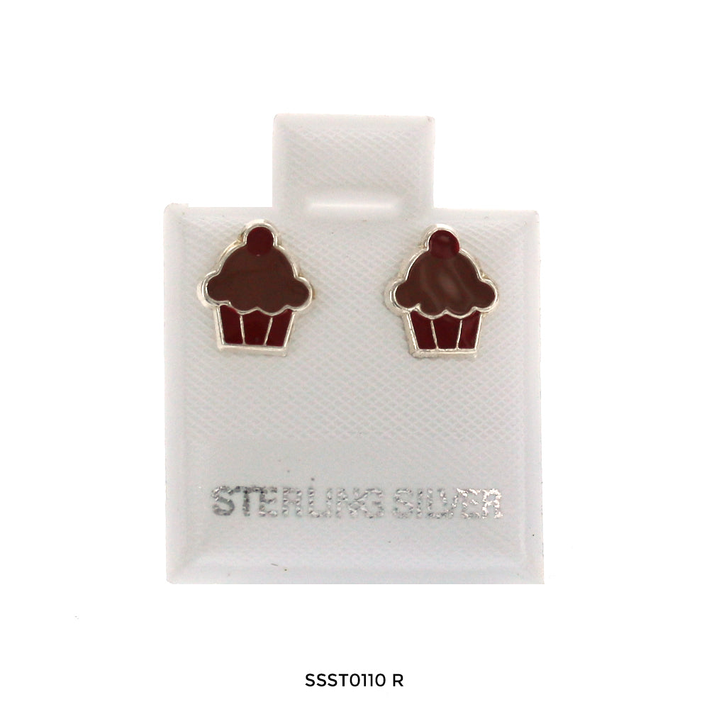 Pendientes Cupcake Plata 925 SSST0110 R