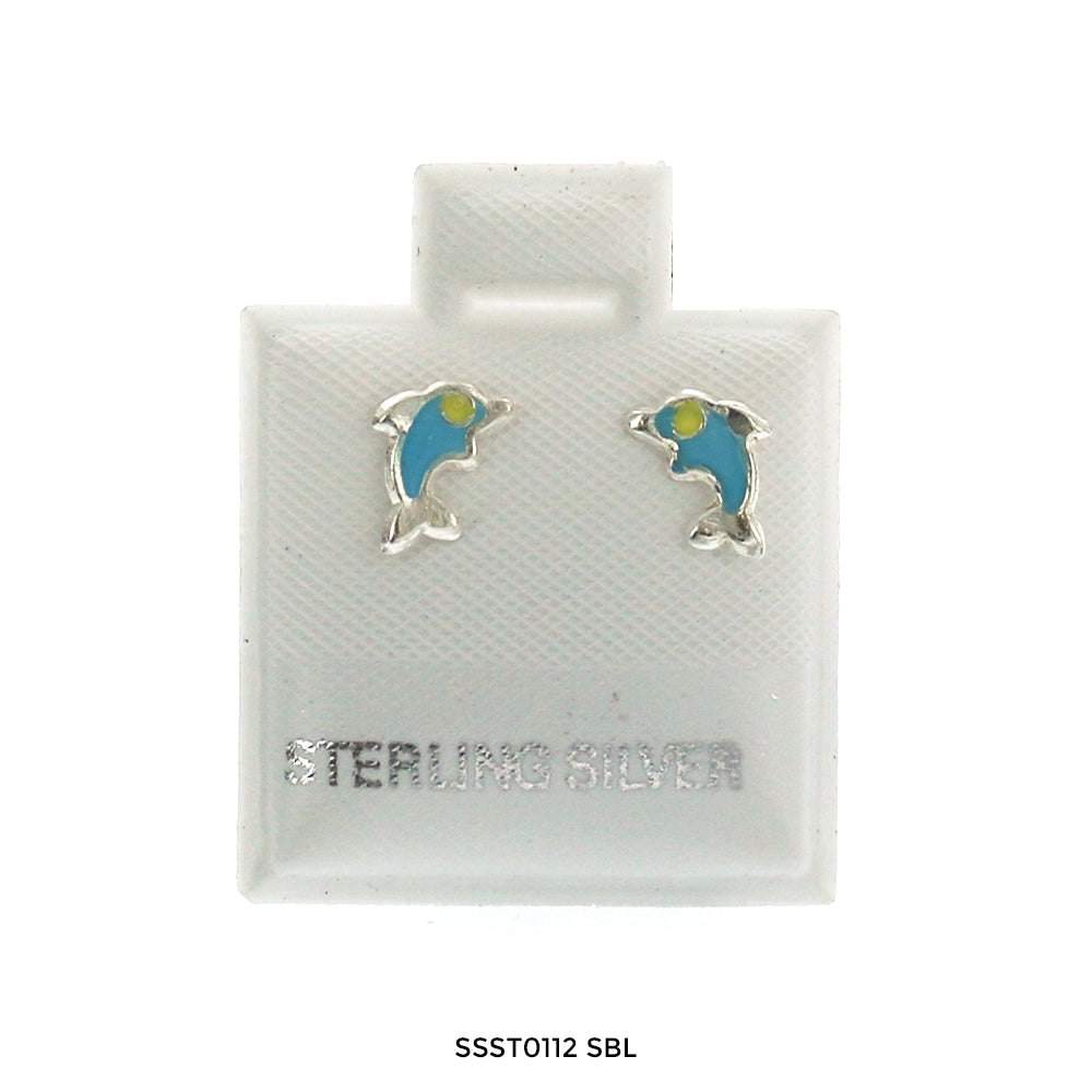 Pendientes Dolphin 925 Sterling Silver SSST0112 SBL