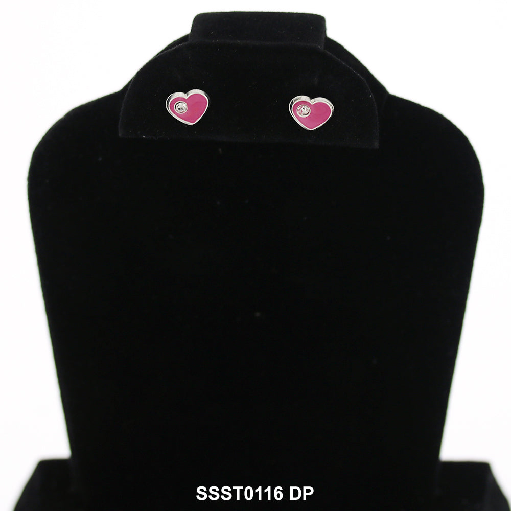Heart 925 Sterling Silver Studs SSST0116 DP