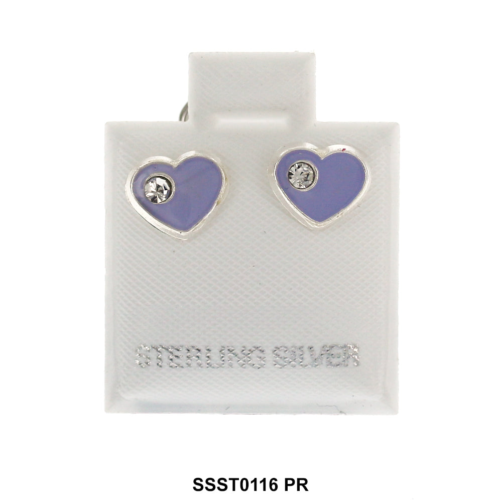 Heart 925 Sterling Silver Studs SSST0116 PR