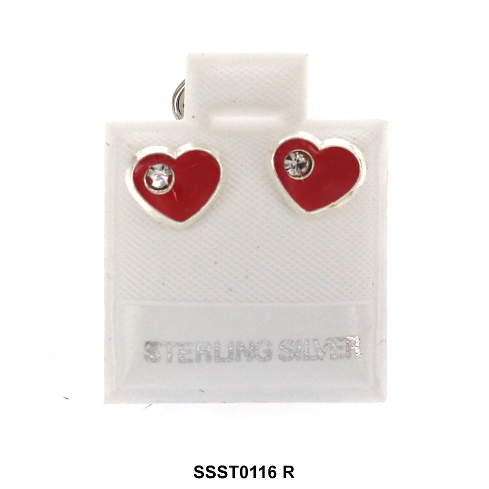 Heart 925 Sterling Silver Studs SSST0116 R