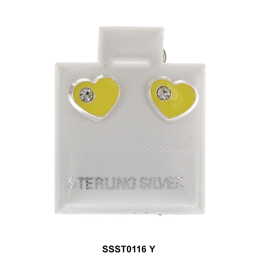 Heart 925 Sterling Silver Studs SSST0116 Y