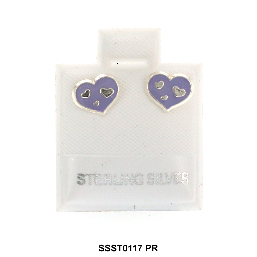 Heart 925 Sterling Silver Studs SSST0117 PR