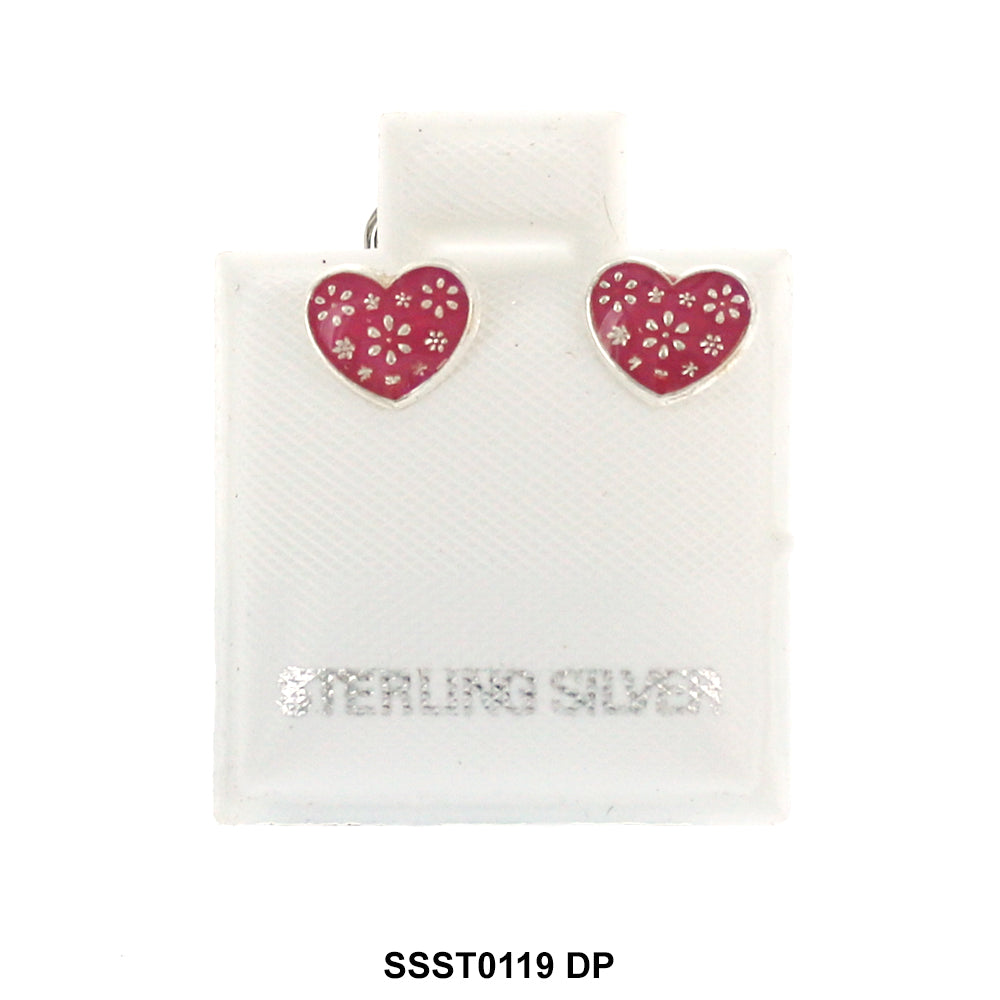 Heart 925 Sterling Silver Studs SSST0119 DP