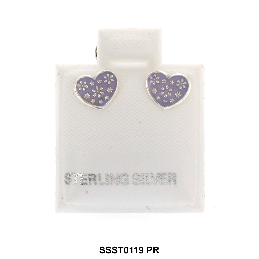 Heart 925 Sterling Silver Studs SSST0119 PR