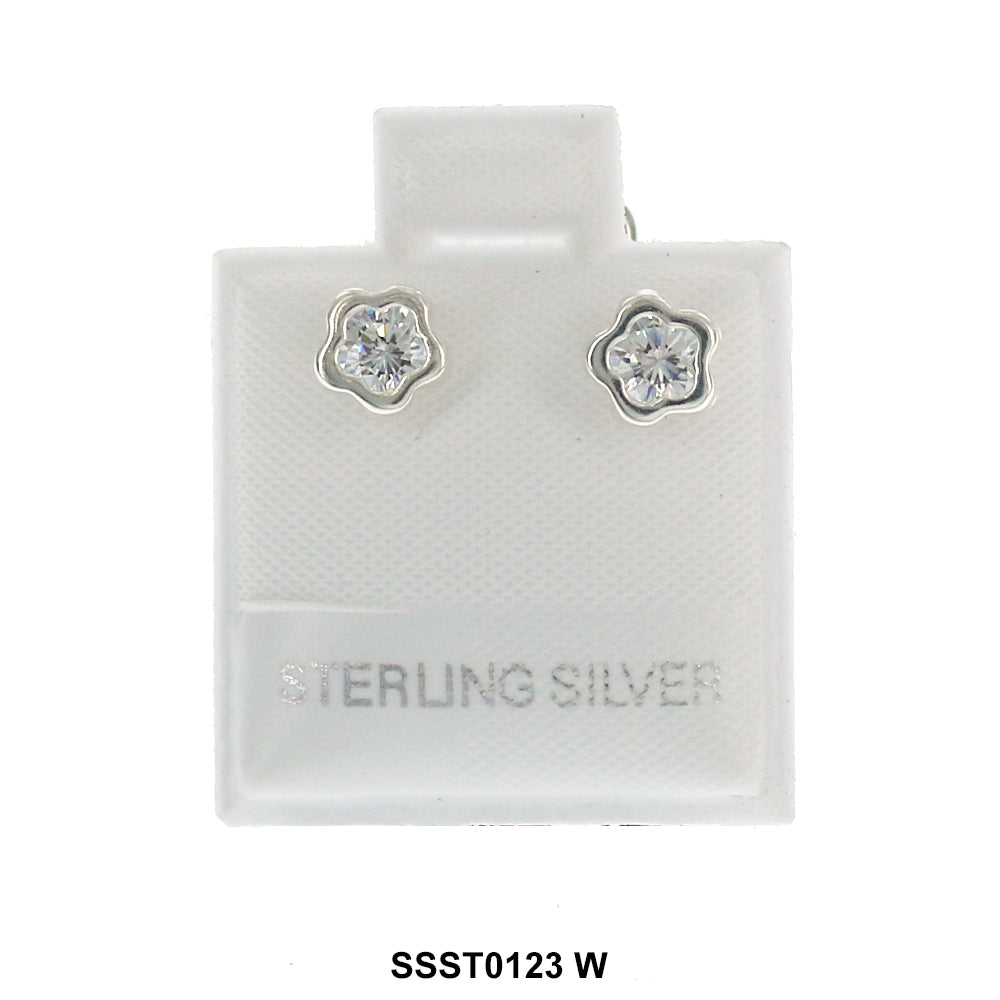 Star 925 Sterling Silver Studs SSST0123 W