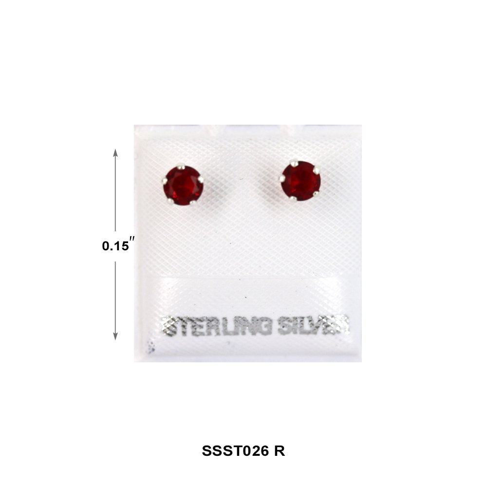 Round 925 Sterling Silver Studs SSST026 R