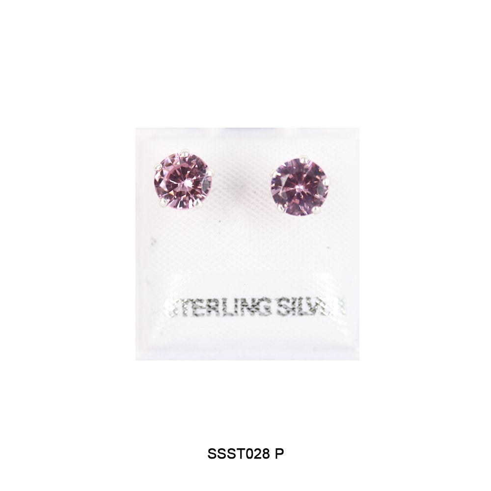 Round 925 Sterling Silver Studs SSST028 P