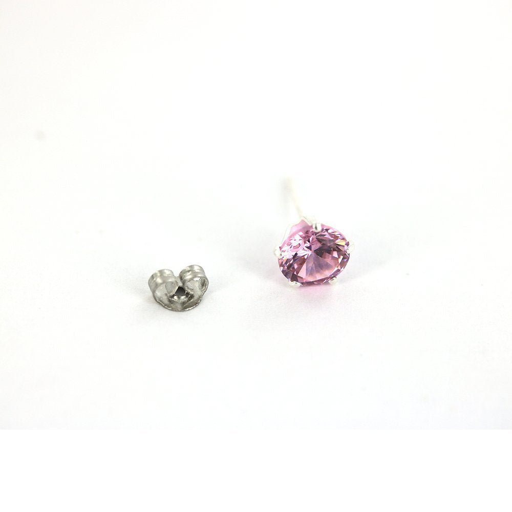 Pendientes Redondos De Plata De Ley 925 SSST029 P