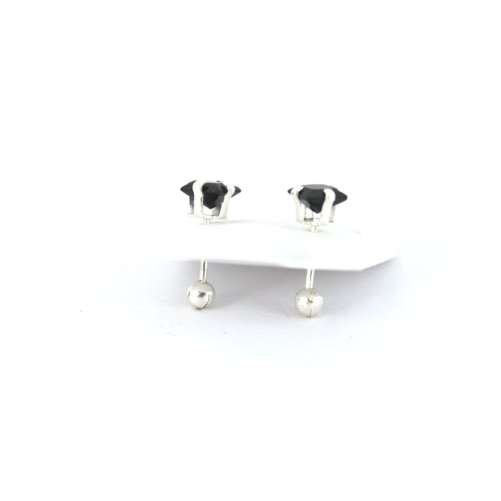 Pendientes Cuadrados De Plata De Ley 925 SSST036 BK