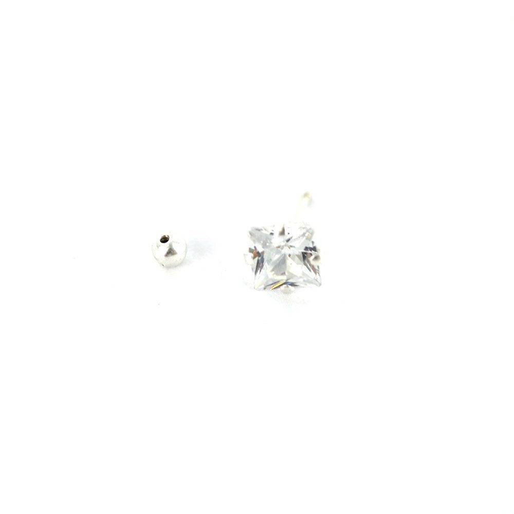 Square 925 Sterling Silver Studs SSST037 W