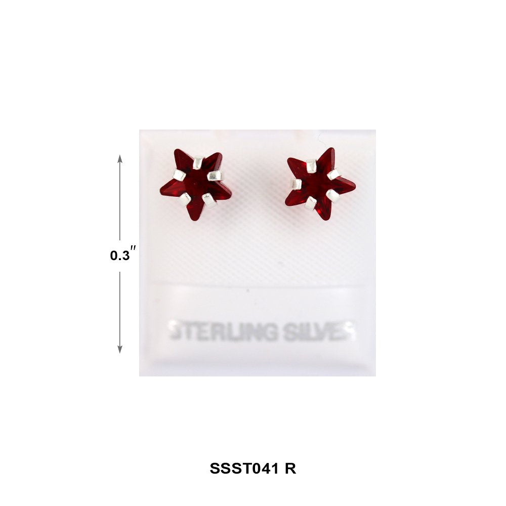 Star 925 Sterling Silver Studs SSST041 R