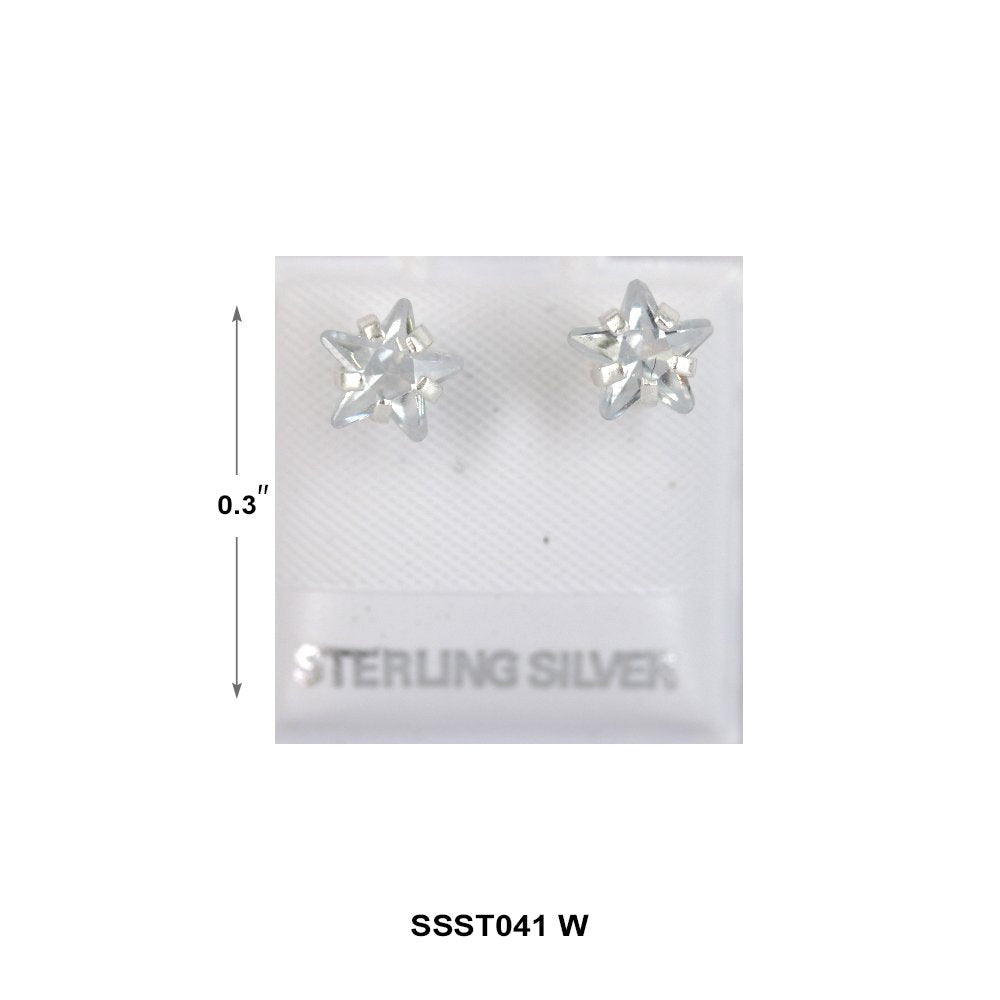 Pendientes Estrella Plata 925 SSST041 W