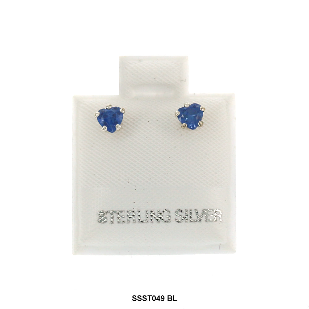 Heart 925 Sterling Silver Studs SSST049 BL